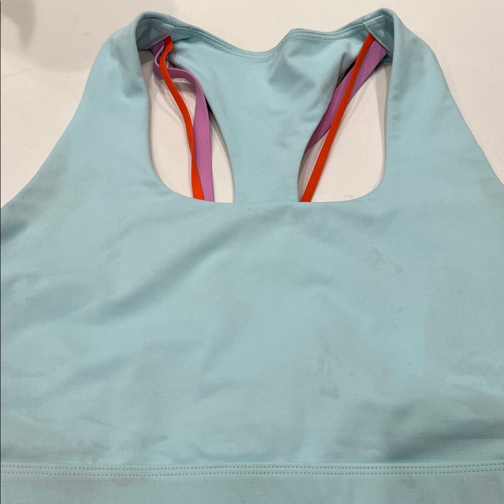 Fabletics Light Blue One Piece with Vibrant Straps